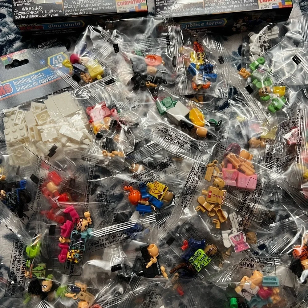 Make it Blocks Mini Figures Firefighters, Police Sets 65 NEW Building Packs